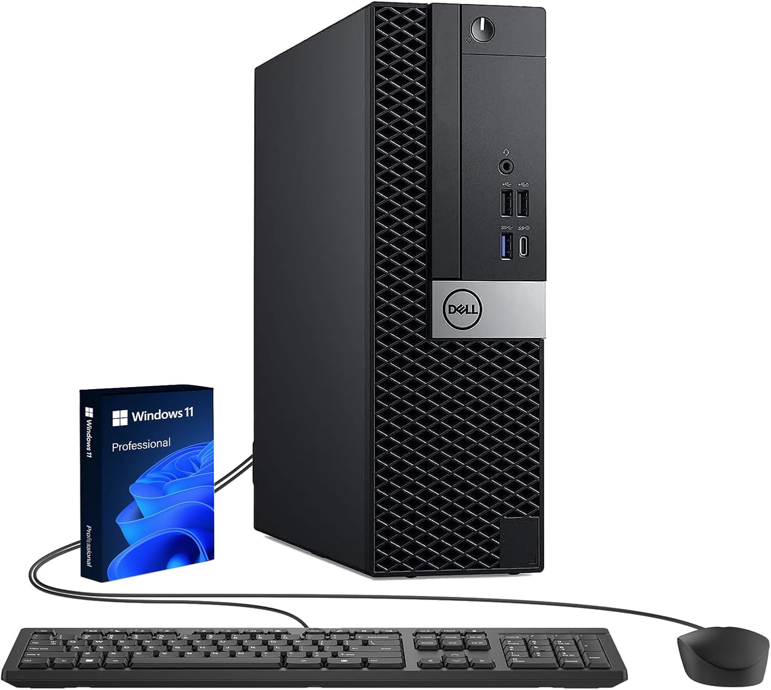 Dell OptiPlex 7050 SFF Desktop Computer PC, Intel Core i5-6500, 8 GB DDR4 RAM, 256 GB SSD, Keyboard & Mouse, Windows 11 Pro (Renewed)