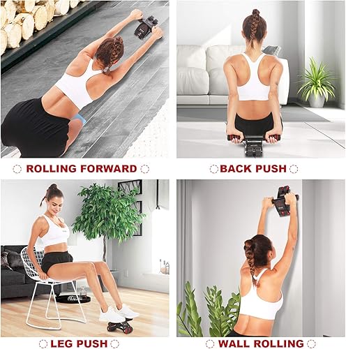 Miniatura 6 de ANCHEER Kit de rodillos abdominales, equipo perfecto para gimnasio en casa para hombres y mujeres, herramienta esencial de ejercicio abdominal,