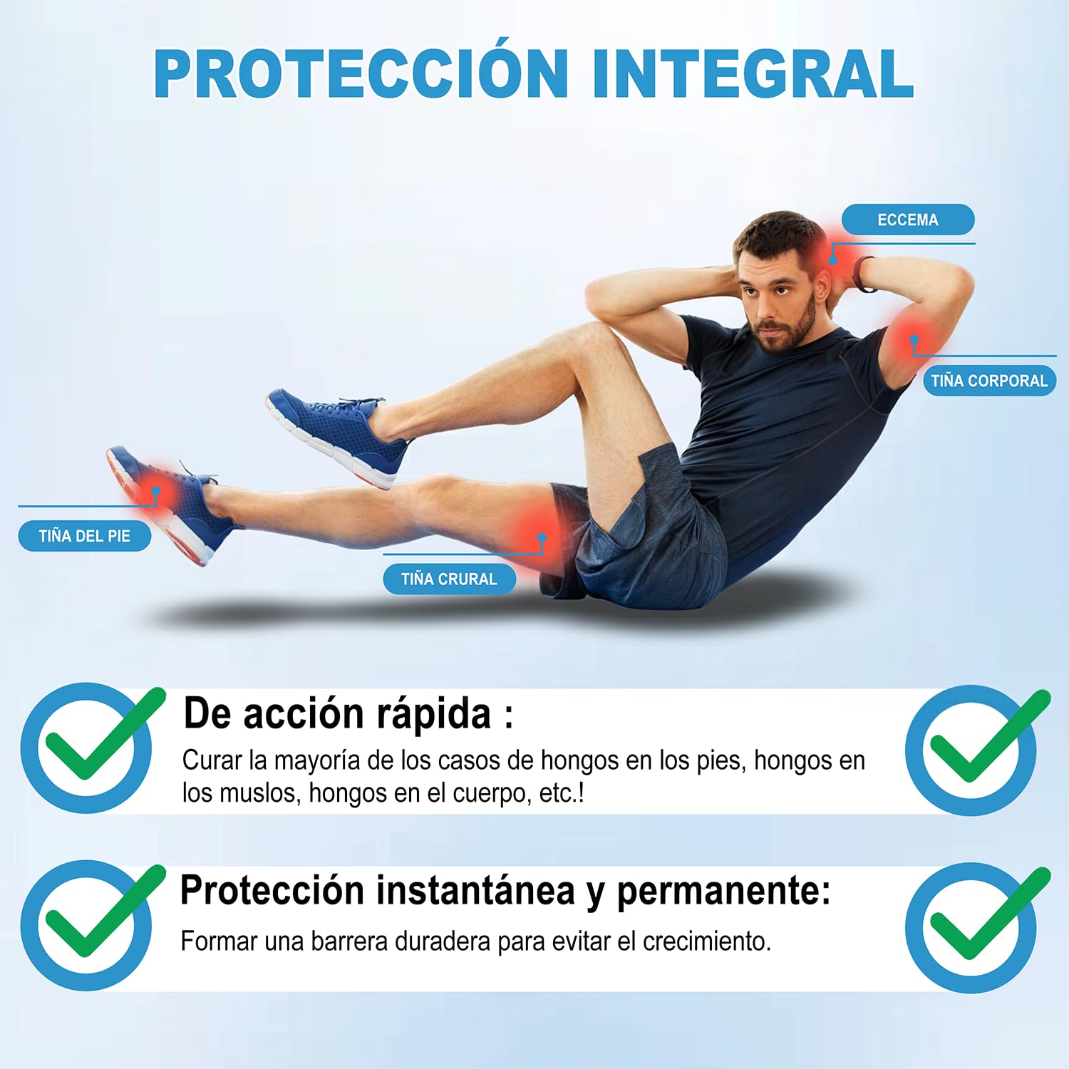 Crema Antifúngica - Crema Antifúngica para la Piel, Crema antimicótica para hongos pies y pie de atleta Calma los picazones y el malestar cutáneo, fórmula natural (1) - 3