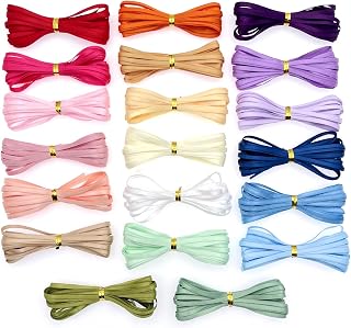 JZK Polyester-Satinband, 3 mm, 20 Farben, für Geschenkverpackungen, Hochzeit, Party, Dekoration