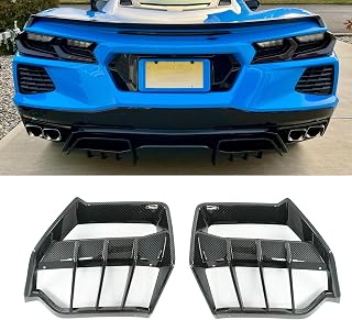 Rear Diffuser for Corvette C8 Stingray/Z51/E-Ray 2020-2024 Rear Lower Bumper Diffuser Lip Spoiler Splitter ABS Plastics (Carbon Fiber Paint)