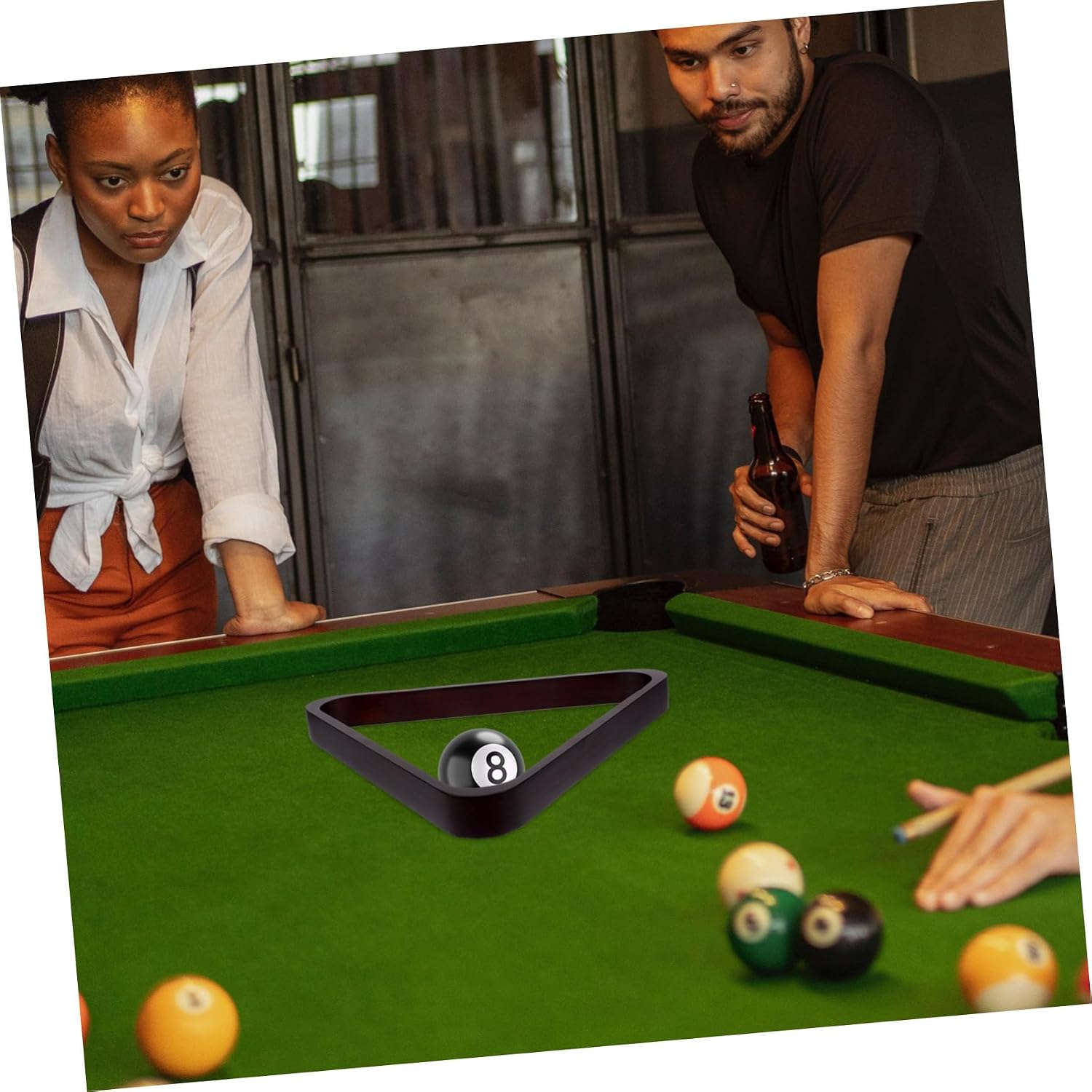 Triangle Billiard Rack for 9 Ball Pool Ball Rack Frame Color Billiard Organizer for English & American Style Pool Games