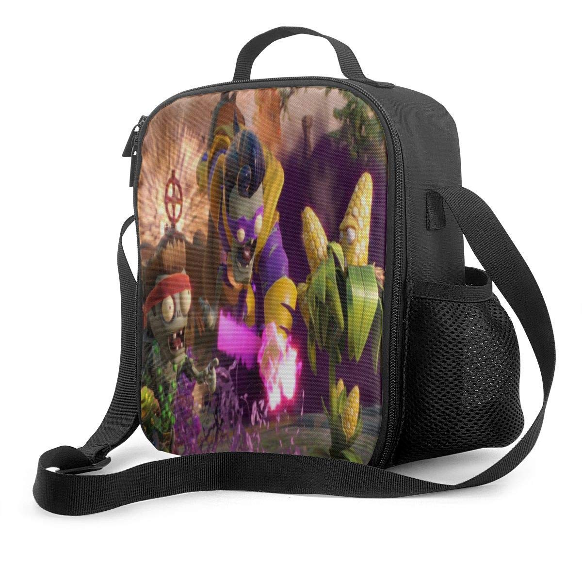 DODOD Plants vs Zombies Insulated Lunch Bag Tote Reusable Picnic Lunch Cooler Bag Travel Work Beach Boating Portable Lunch Box for Women/Man/Picnic/Boating/Beach/Fishing/Work