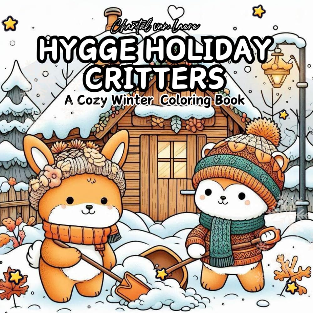 Hygge Christmas Critters: A Cozy Inspired Coloring Book for the Holidays.: Relax with Your Woodland Friends! (Cozy Coloring Book Seasonal Series)