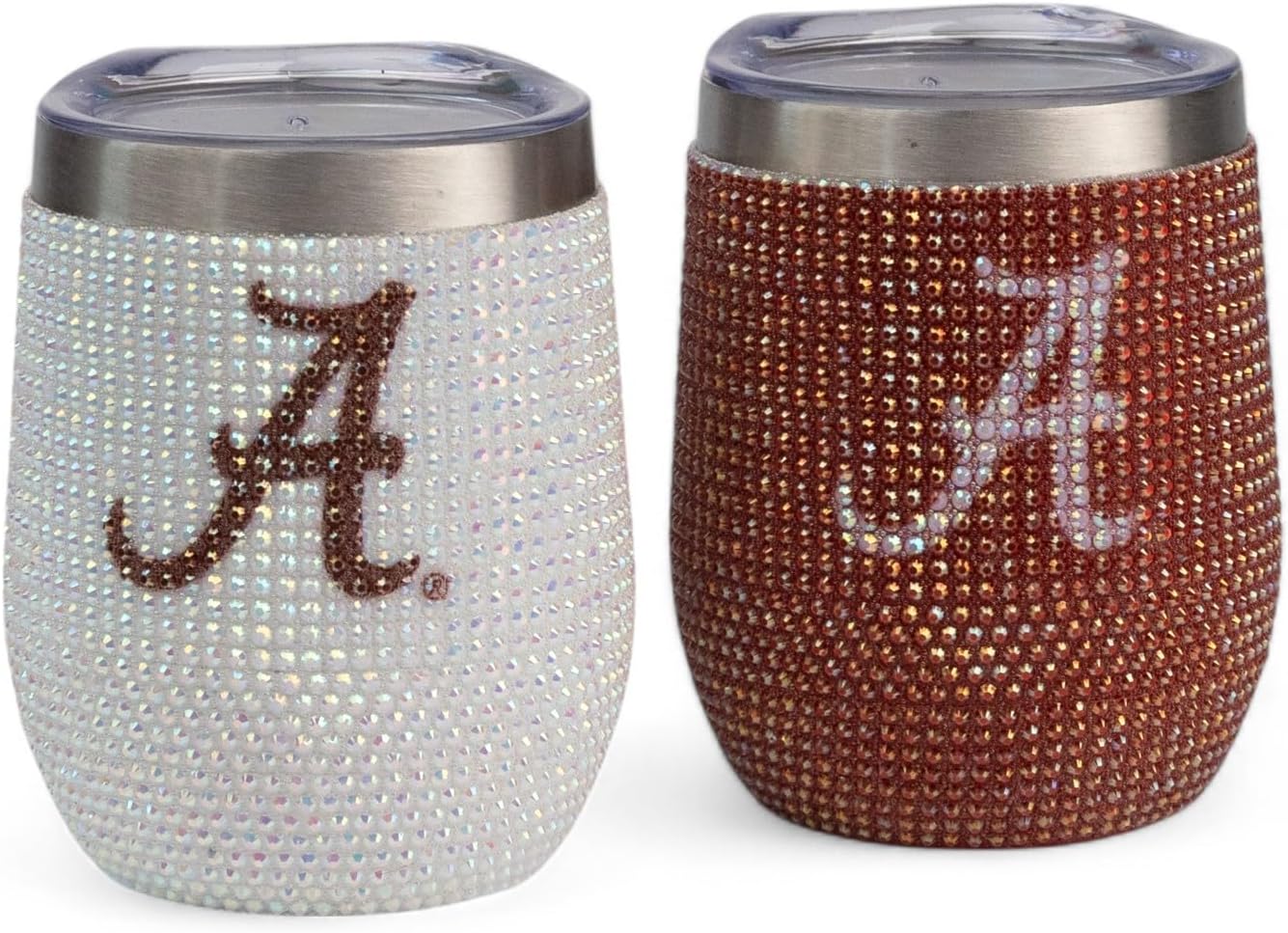 The Memory Company | Licensed NCAA 2-Pack Bling SS Stemless Wine Tumblers