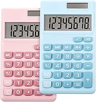 Vista 1 de Calculadoras estándar básicas, calculadora digital pequeña de escritorio con pantalla LCD de 8 dígitos, calculadora inteligente de energía solar