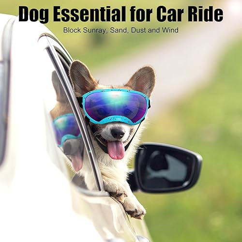 Miniatura 8 de Gafas para perros grandes, protección de ojos de perro, gafas para perros, gafas de sol para perros, gafas de sol para perros para razas medianas,