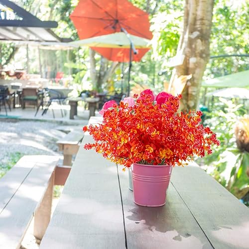 Miniatura 3 de HAPLIA Happylife - 6 paquetes de flores artificiales, vegetación artificial falsa, resistente a los rayos UV, no se decolora, plantas de plástico