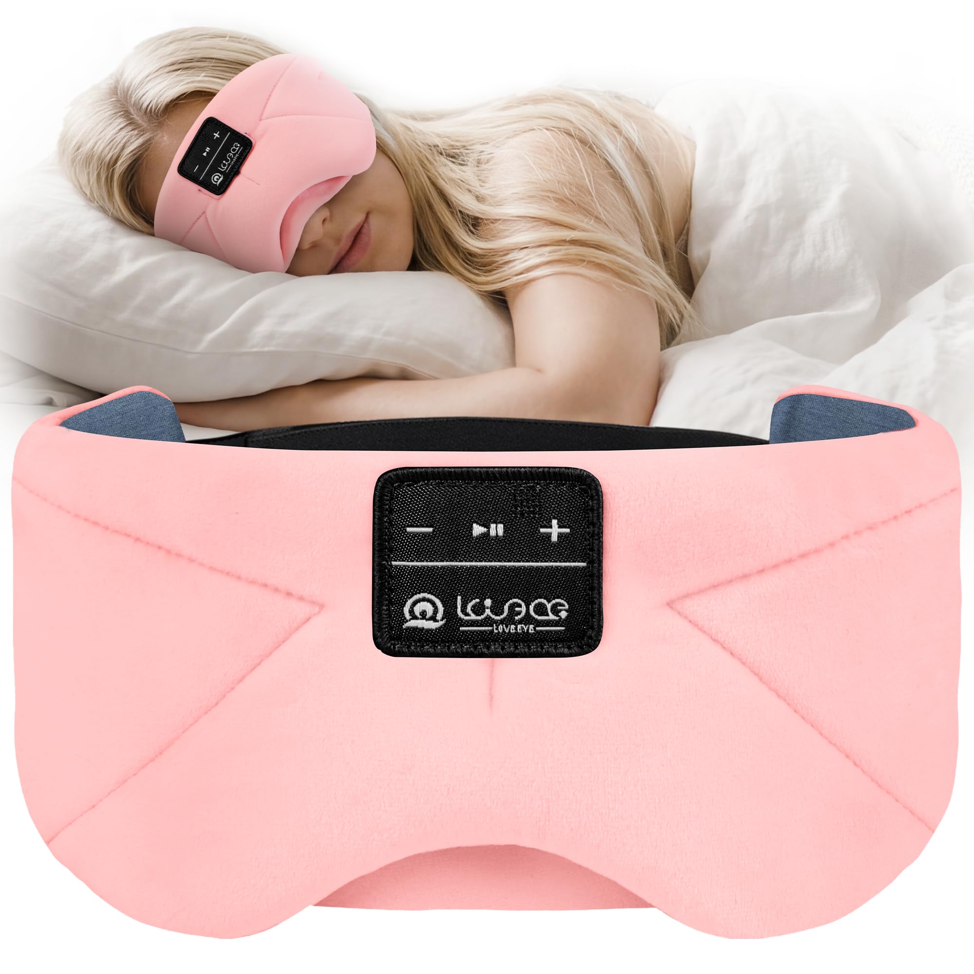 LOVE EYE Schlaf-Kopfhörer, Kopfband-Kopfhörer zum Schlafen und Sport mit dünnen Bluetooth-Lautsprechern, kabellose Musik-Kopfhörer, Tech-Geschenke für Männer, Frauen, Teenager, Yoga