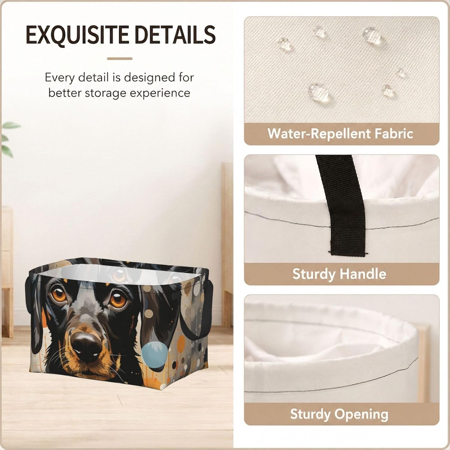 Storage Basket For Shelves Storage Bins With Handles Stylish Gift Basket image 4