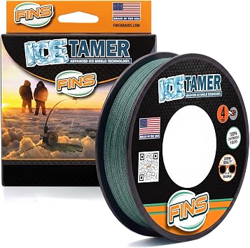 FINS Icetamer Ice Fishing Braided Fishing Line 4-Strand