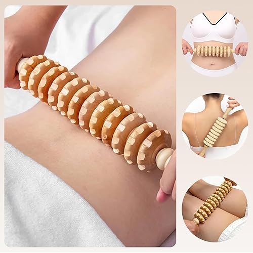 Miniatura 4 de Juego de 3 herramientas de masaje de terapia de madera, masajeador de drenaje linfático para esculpir el cuerpo, herramientas de maderoterapia