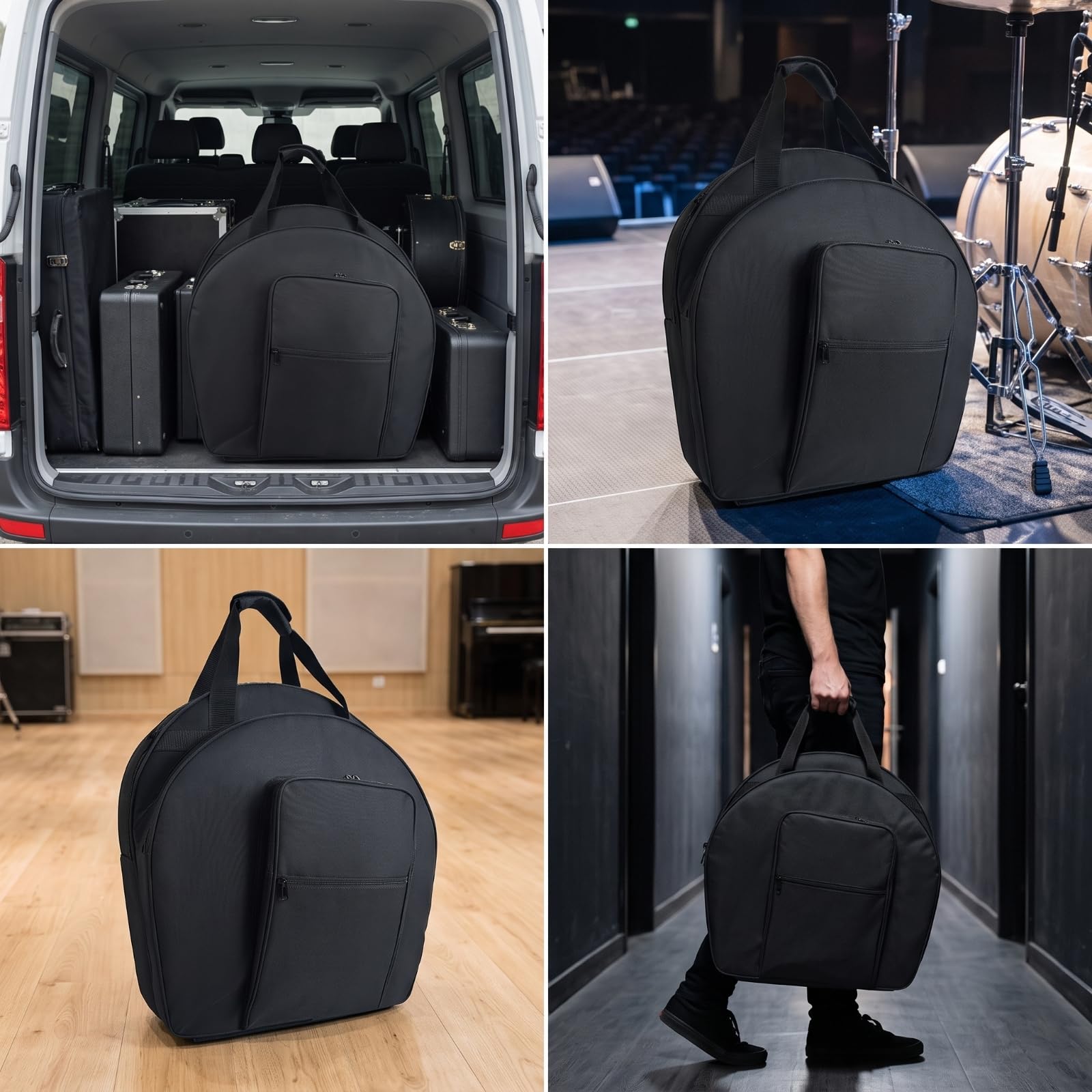 Beckentasche mit Schultergurt doppellagig Becken-Tasche tragbar Beckentasche mit Tragegriff für Musiker