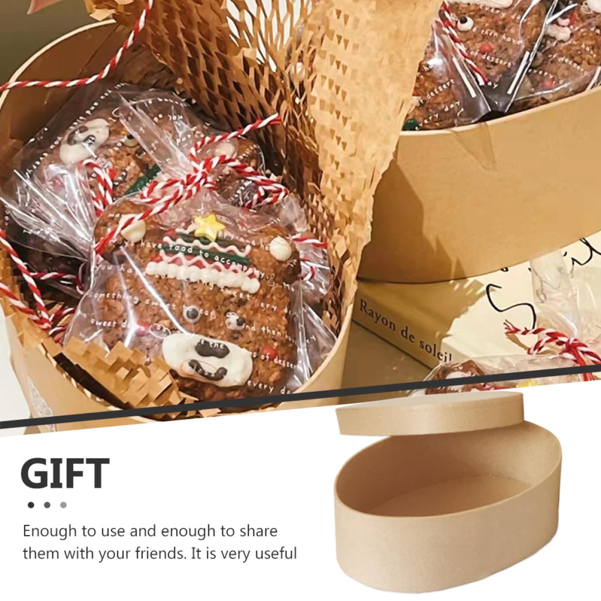 iplusmile 2pezzi Scatola Kraft Multi-funzione Per Torte e Dolci Scatola Compatta Per Biscotti e Regali Resistente e Pratica Per Feste e Confezionamento
