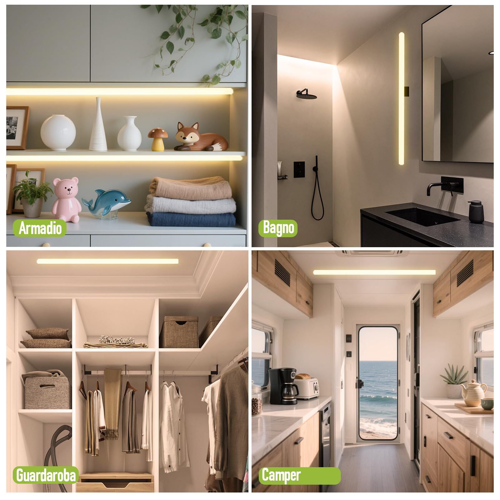 Lampadina LED S14D 12W Equivalente a 90W 1100LM Bianca Calda 2700K Lampadina LED Lineare Ø30mm x 500mm Angolo di Diffusione 180° Non Dimmerabile 230V PC