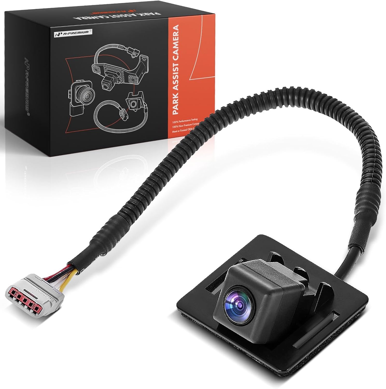 A-Premium Park Assist Camera Rear View Backup Reverse Camera Compatible with Select Chevrolet Models - 2016-2023 Malibu Sedan; 2019 Fit with RPO Code: UVC