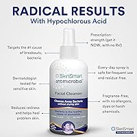Vista 7 de SkinSmart Antimicrobial Limpiador facial para brotes e imperfecciones; fórmula de ácido hipocloroso se dirige a las bacterias para reducir