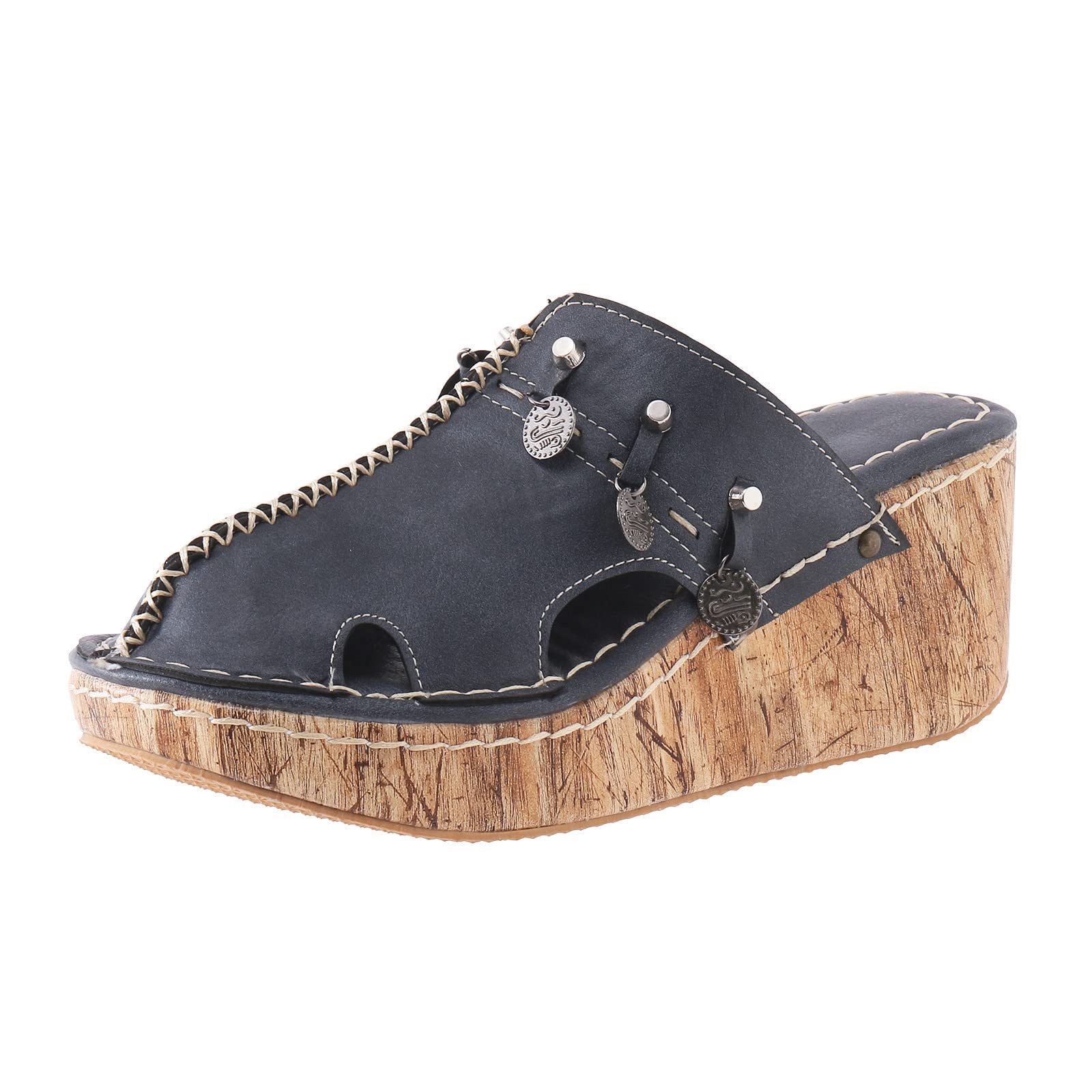 Ciabatte Donna Estate Zeppe Traspirante On Punta Sandali Pantofole Comode Scarpe Da Spiaggia In Blue Ciabatta Elegante Estive Eleganti Plastica 35 Ortopediche Con Plateau Sneakers Estiva