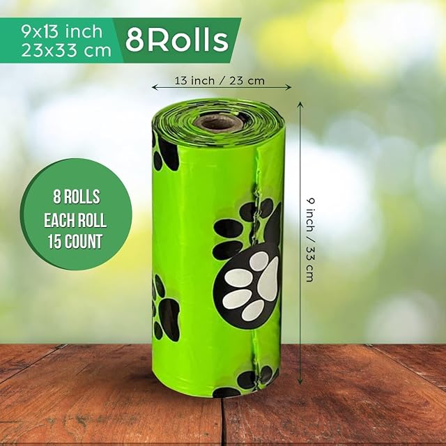Foto 3 de 6 de 120 bolsas biodegradables para excrementos de perro OMAREX extra gruesas bolsas de basura para mascotas 8…