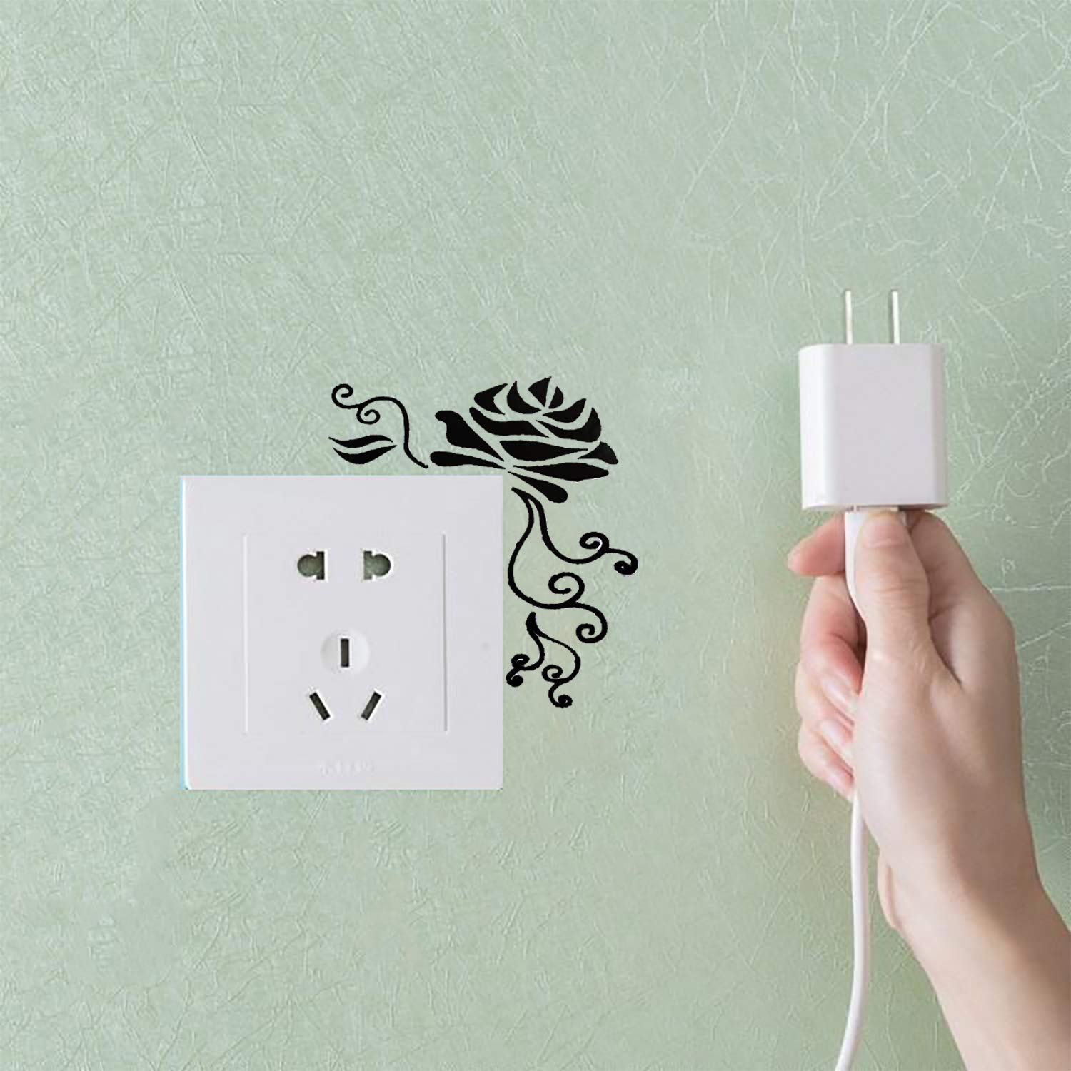 4pack Cartoon Sticker Commutateur Résistant à L'eau, PVC Switch Socket Décorations Stickers Muraux Art Mural Wall Sticker.
