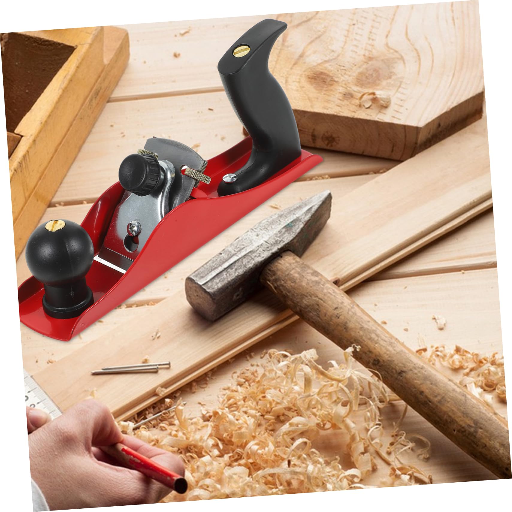 WOONEKY Spokeshave Do Drewna z Metalowym Ostrzem Narzędzie Ręczne Do Obróbki Drewna Dla Entuzjastów Majsterkowania z Materiałem Odpornym Zużycie