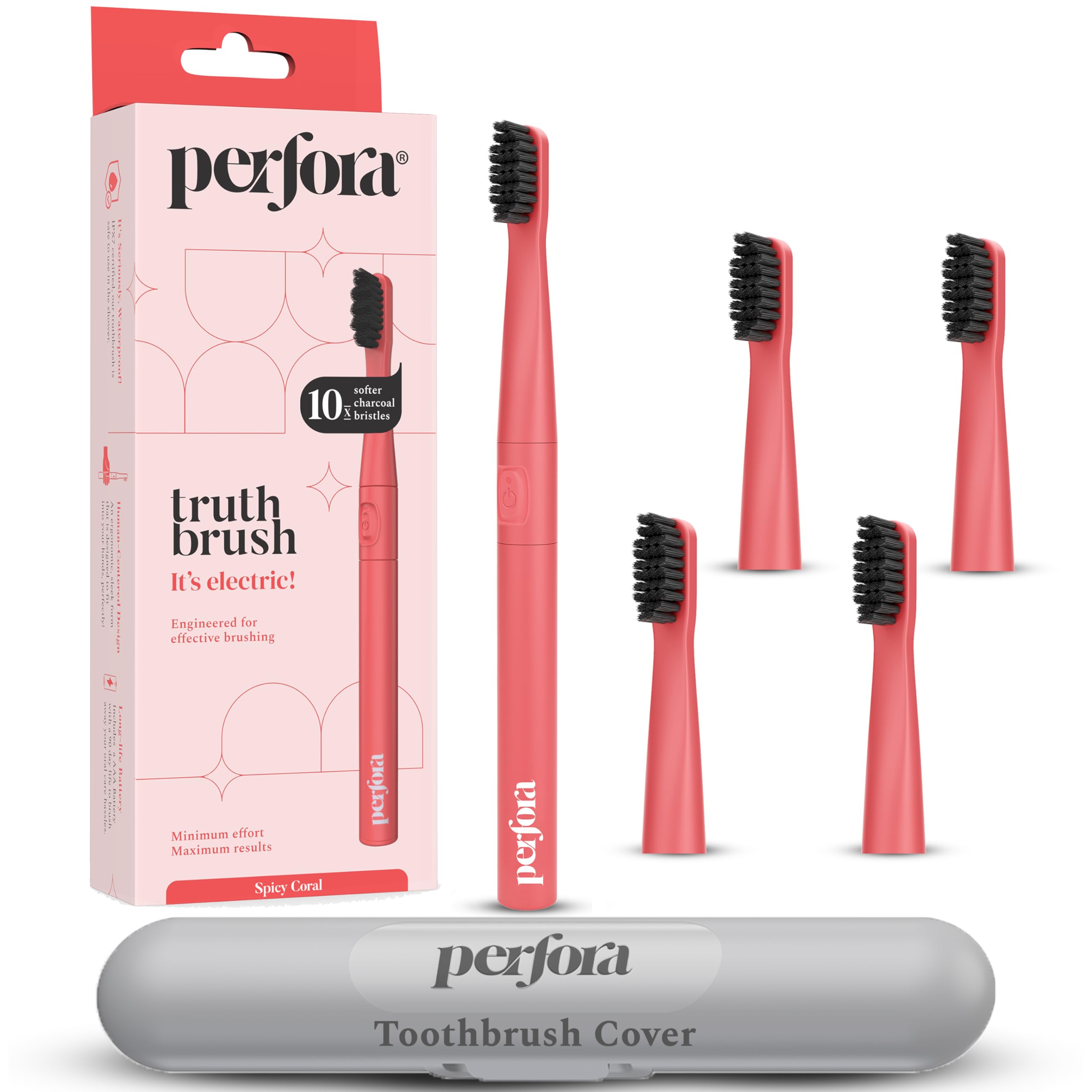 See full amazon price history chart for Perfora Electric Toothbrush & Brushheads With Travel Case|1 Year Warranty|Electric Brush, Electric Toothbrush For Kids, Men & Women, 2 Modes, Aaa Powered, 90 Days Battery Life - Spicy Coral - 6 Count Perfora Electric Toothbrush & Brushheads With Travel Case|1 Year Warranty|Electric Brush, Electric Toothbrush For Kids, Men & Women, 2 Modes, Aaa Powered, 90 Days Battery Life - Spicy Coral - 6 Count (B0CQC9H5J2) Amazon Price History, Amazon Price Tracker