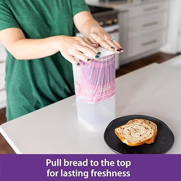 Buddeez Bread Buddy Bread Box for Small Specialty Loaves, White