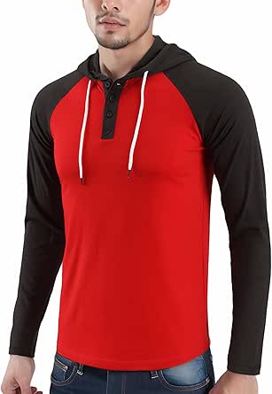 Estepoba Mens Casual Athletic Fit Lightweight Active Sports Running Hiking Henley Jersey shirt Hoodie