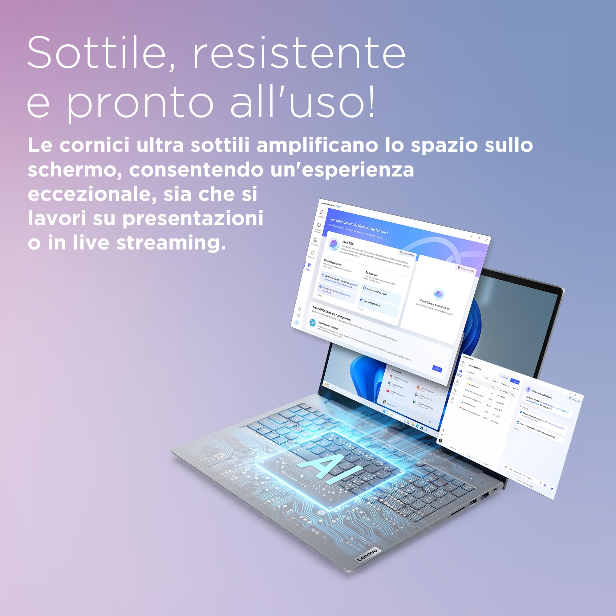Lenovo - Notebook 14 Zoll ThinkBook 14 Gen 8, professioneller PC Windows 11 Pro, Intel Core Ultra 7 255H, RAM 16 GB DDR5, 512 GB SSD NVMe, Laptop AI Boost, Dolby Audio Computer, Webcam FHD IR