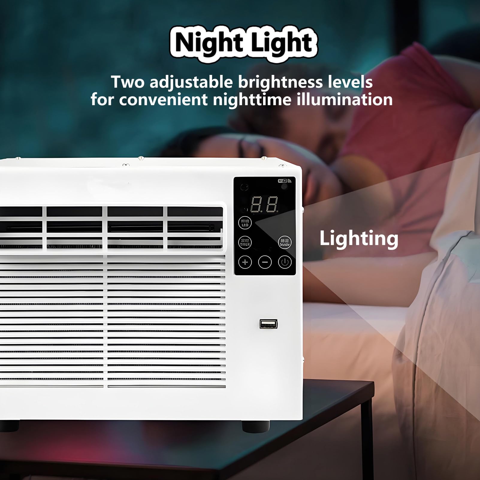 Mini Condizionatore d'Aria Portatile a Inverter 280 W Risparmio Energetico Telecomando Touch/Remoto Raffreddatore d'Aria Mobile Silenzioso con Timer 1 a 12 Oare Raffredda Fino 5-8㎡