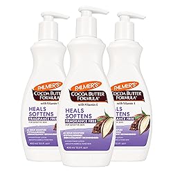 Palmer's Cocoa Butter Formula Fragrance Free Lotion Pump Bottle, 13.5 Fl.oz (Pack of 3)