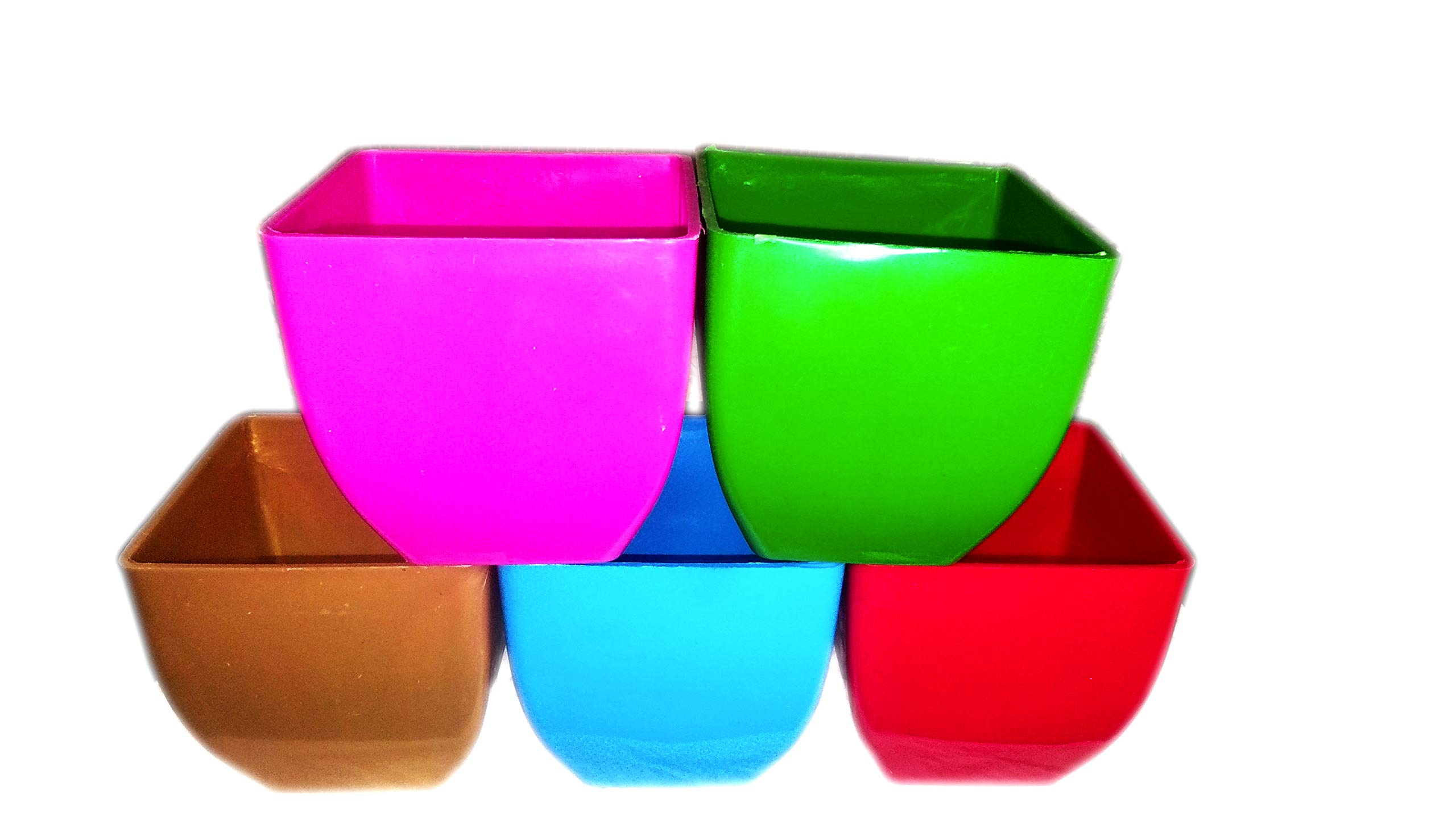 Pearl Plastic Set of 5 pots /Size 5"/ Multi Colour (B08SMHRFL8) Amazon Price History, Amazon Price Tracker