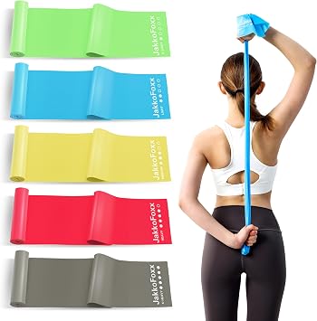 5 Pcs Resistance Bands for Working Out, Latex Free, Physical Therapy Bands, Exercise Bands Set for Stretching, Suitable for Rehab, Yoga,Pilates, Home Gym