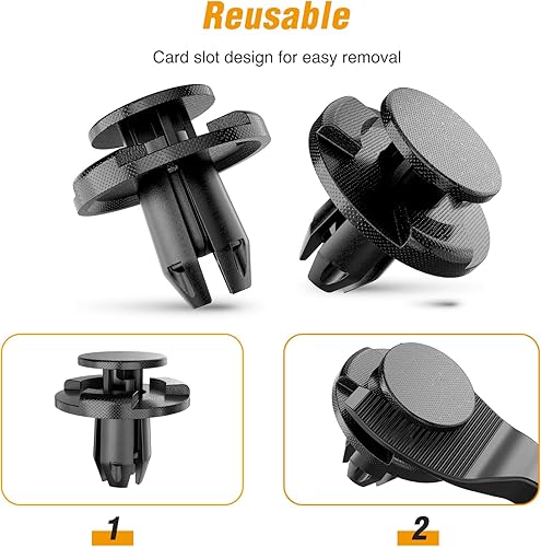 Miniatura 4 de GOOACC 100 clips para guardabarros para parachoques del motor, reemplazan Nissan 01553-05323 Mazda L33X13209 Infiniti FX35 FX45 G25 G35 G37 Nissan