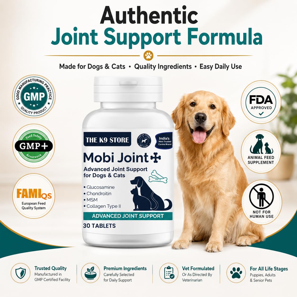 Mobi Joint+ Joint Support Supplement for Dogs & Cats | Hip Mobility Tablets | 30 Count — Amazon image 5