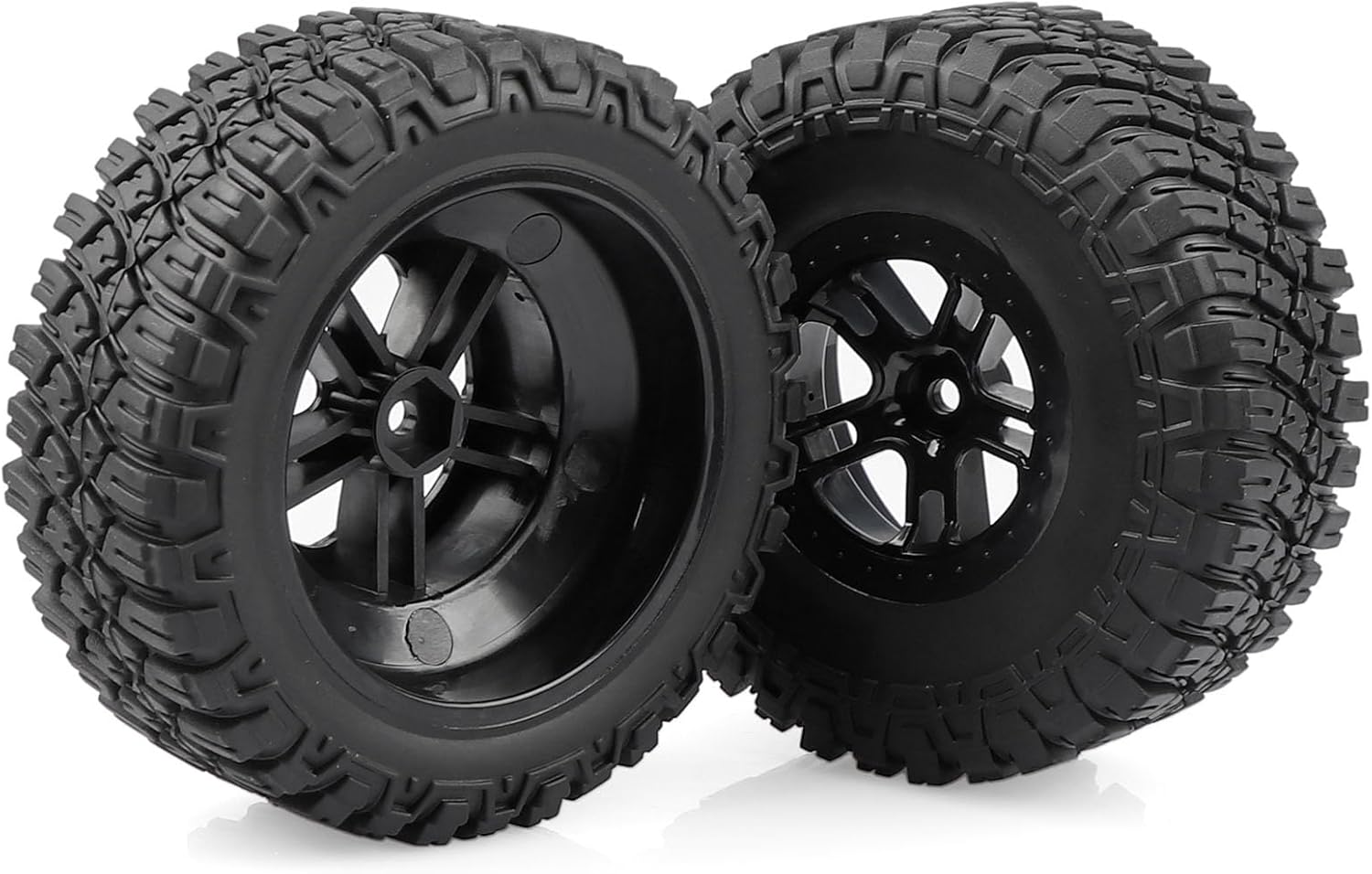 Aimrock RC 12mm Hex Pre-glued Wheels & Tires for 1/10 Traxxas Slash Pack of 4