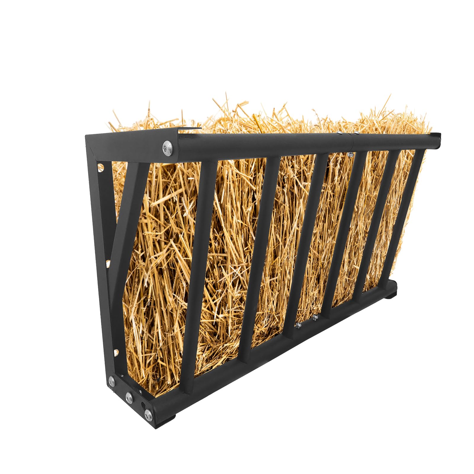 Râtelier à foin panneau décoratif en acier robuste – Mangeoire grand capacité, installation facile, résistant à la rouille – Pour chevaux, chèvres, moutons – Idéal écuries, paddocks, fermes –