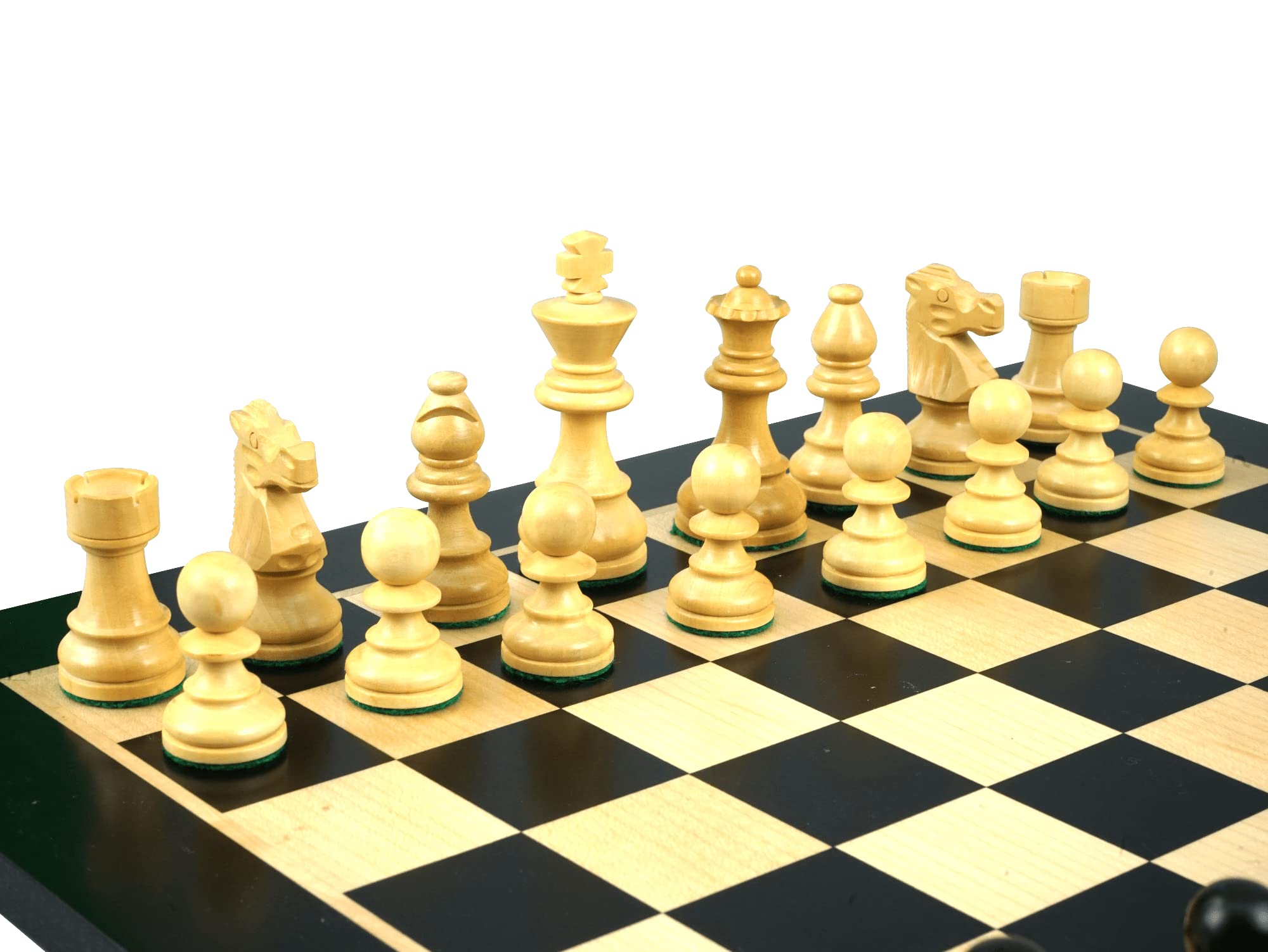 Juego de ajedrez de Madera Tablero de ébano 16 Pulgadas Piezas Staunton alemanas ponderadas 3 Pulgadas