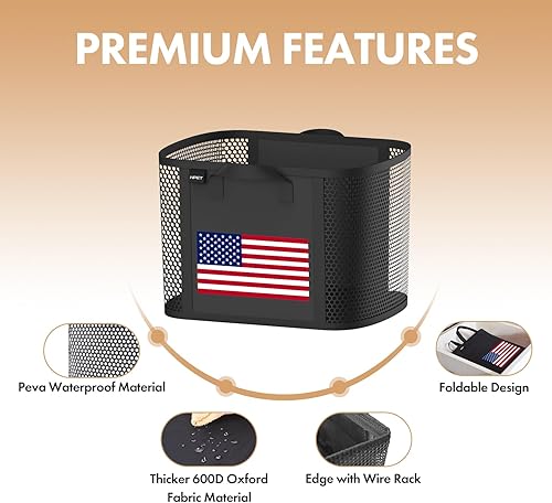 Miniatura 9 de NPET Cesta de lavandería grande de 78 litros con material impermeable de PEVA, cesta de almacenamiento para lavandería, dormitorio y hogar