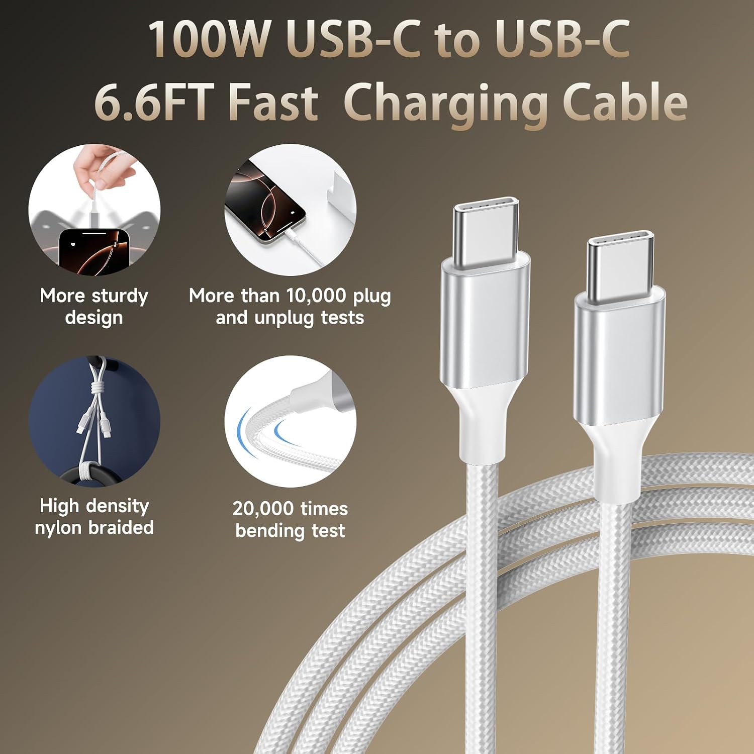 45W USB C Charger for i Phone 17 USB C Fast Charging Block 2Pack | PPS Super Fast USB C Charger for Galaxy S25/S24/S23/S22,usb c wall charger for i Phone 17/16/15 with 6.6ft USB C to C Cable thumbnail