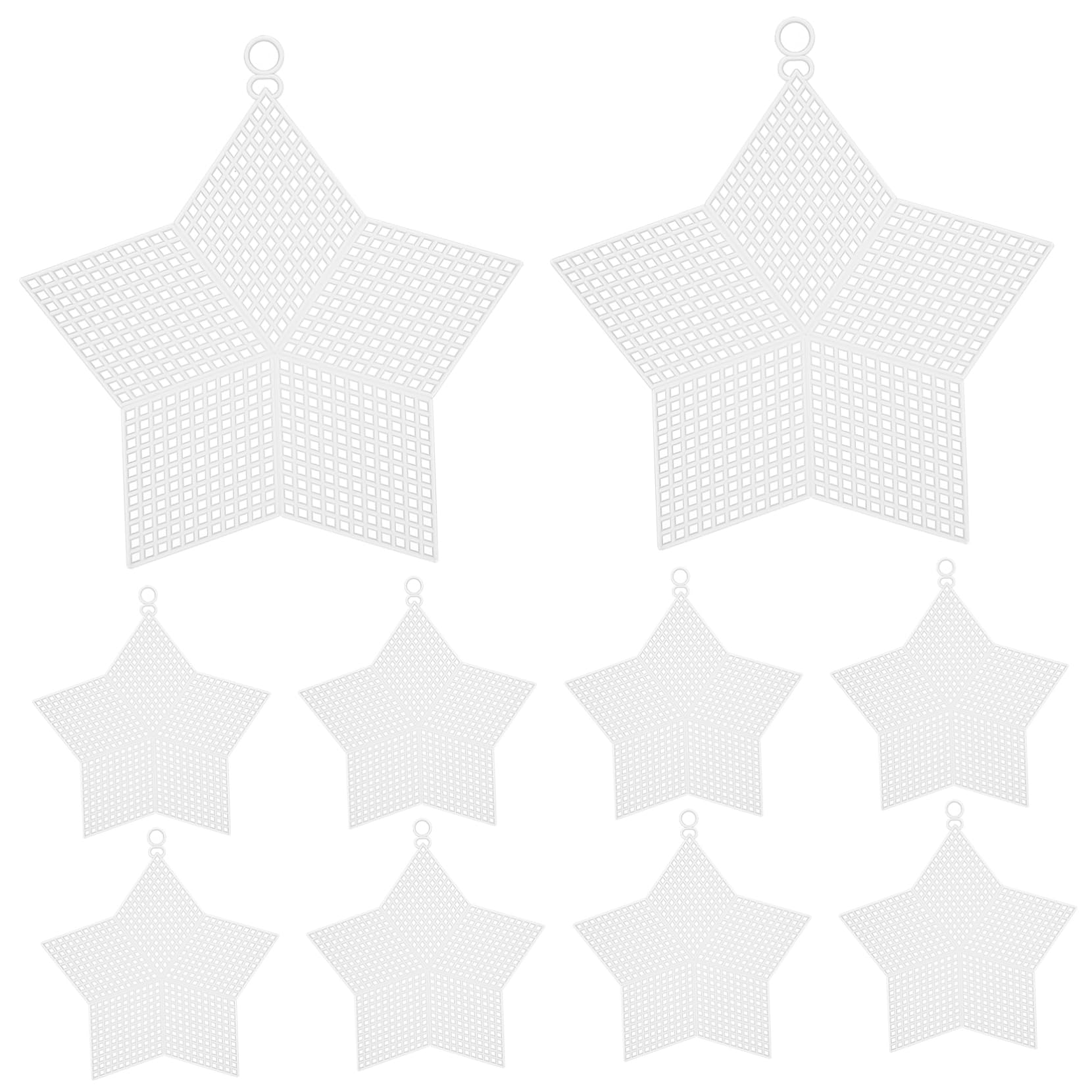 TEHAUX Mesh Sheets 10pcs Plastic Mesh Sheets for DIY Crafting Decor Embroidery
