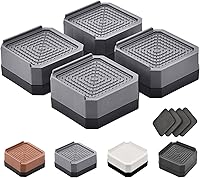 Vista 15 de Elevador de Cama Elevador de Muebles Rectangular Ajustable de Alta Resistencia Bloque de Levantamiento hasta 3 pulgadas y 4.3 pulgadas para Patas