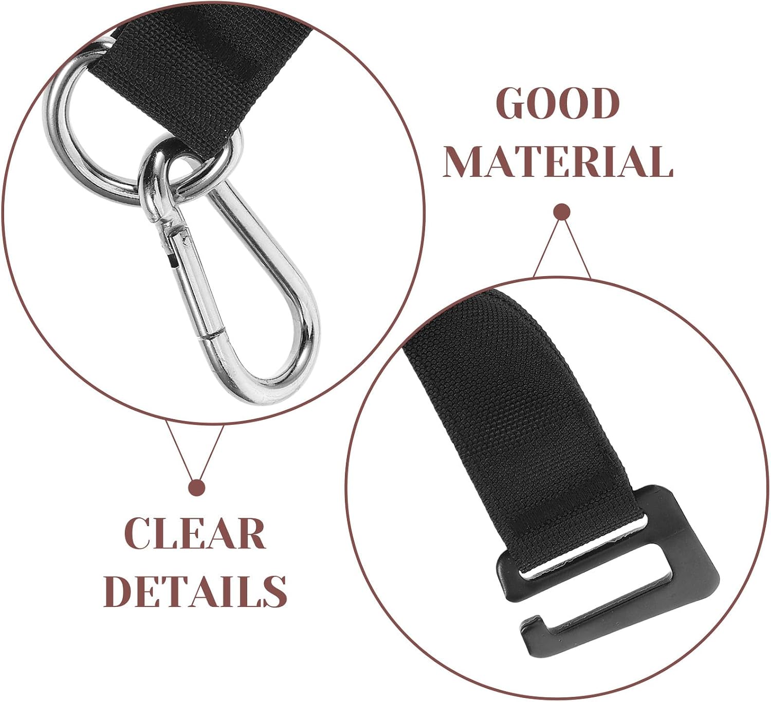 VICASKY Fitness Weight Lifting Hooks and Heavy Duty Pull-up Strap for Home Gym Equipment, Multi-Function Sandbag and Swing Hanging Accessory, Sturdy Black Suspension Kit for Strength image 3