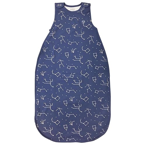 Woolino Saco de dormir para niños pequeños, 4 estaciones, lana merino y algodón orgánico, saco de dormir para bebé, 2-4 años, cielo nocturno
