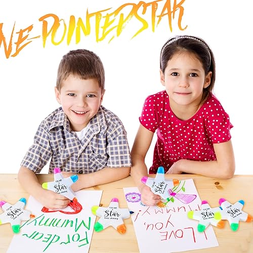 Miniatura 6 de 20 bolígrafos de estrella, regalos de Navidad inspiradores para compañeros de trabajo, estudiantes de profesores, resaltadores de punta de pincel,