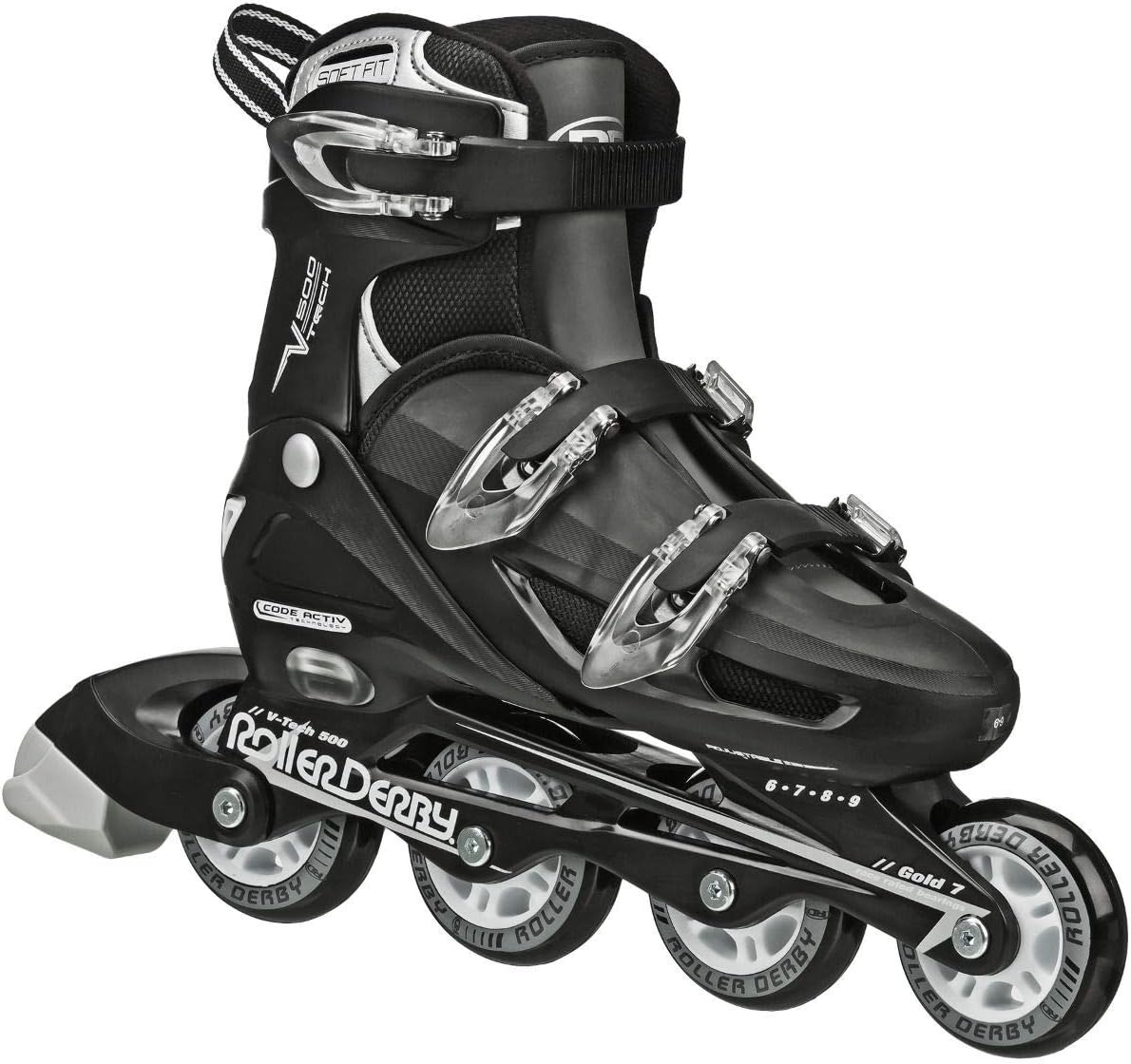 Roller Derby V-Tech 500 Adjustable Performance Inline Skates for Men