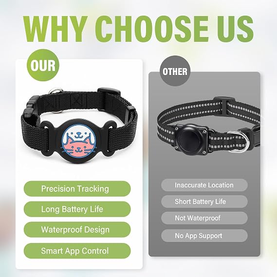 Cat Tracker, Dog Tracker, GPS Cat Trackers Collar(Only Android), Pet Trackers for Cats with No Monthly Fees, Real-Time Location Tracking, Waterproof, Anti-Loss, Ideal for Pet Safety and Tracking