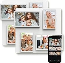 Modular WiFi Digital Photo Wall Frame   Bluetooth Digital Picture Frame 4X 10.1 & 13.3" FHD IPS Screens Magnetic Wall-Mount Auto-Rotate, 8GB Cloud Storage, Instant Sharing via App