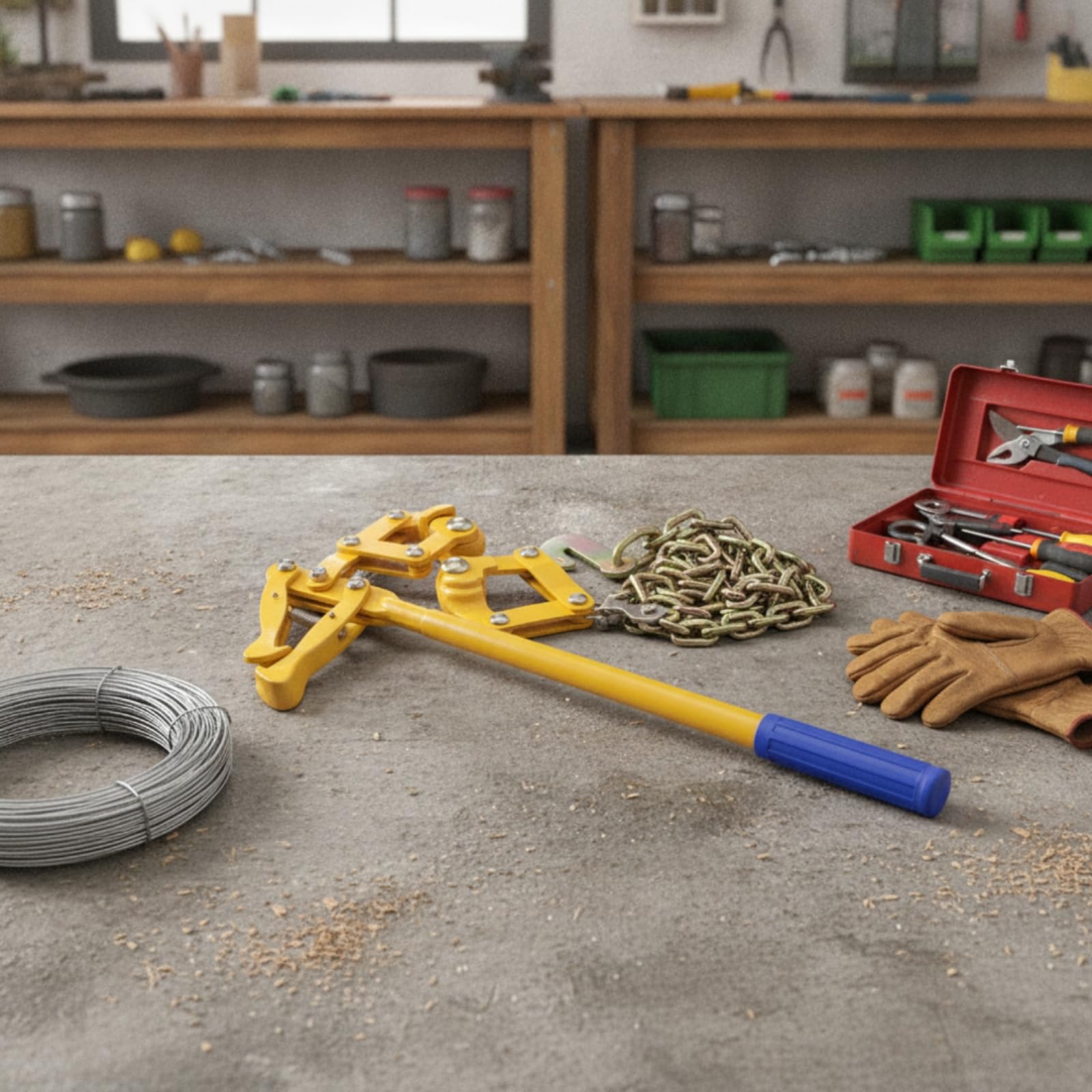 KESOTO Mallas con Cana Ergonómica Mallas con Trinquete Manual para Agricultores, Ganaros, Campo