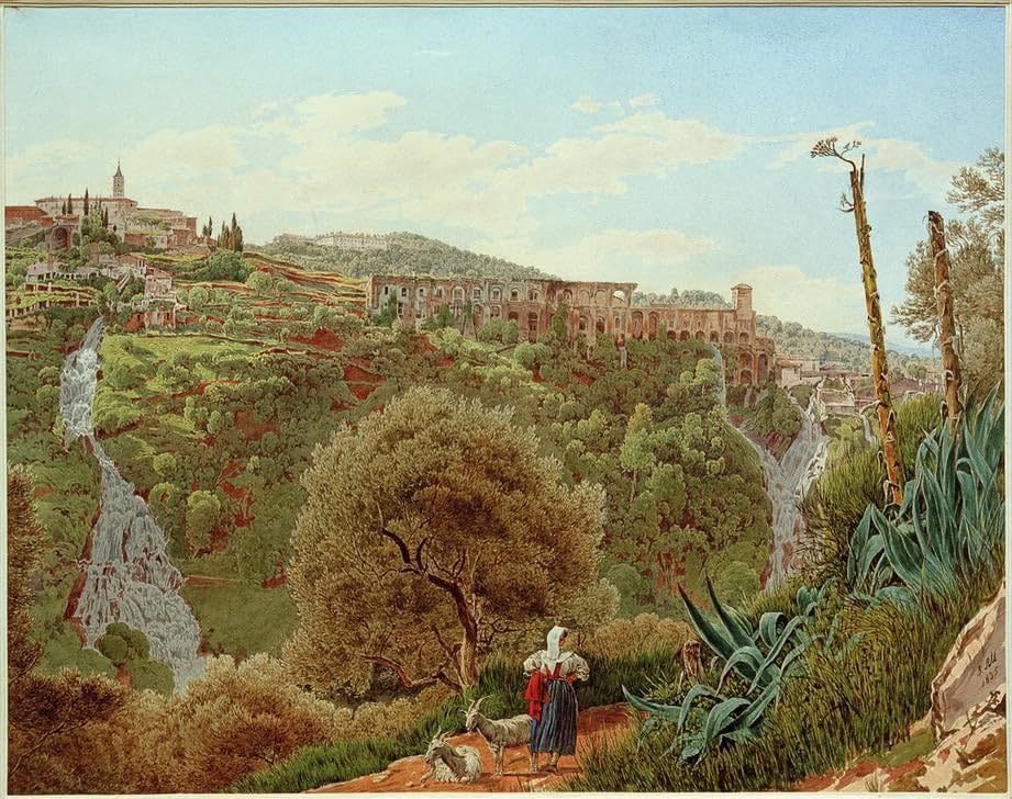 EfeMir Canvas Print Picture Canvas Wall Art Dipinti famosi Tivoli by Jakob Alt for Home Decor 60x90cm